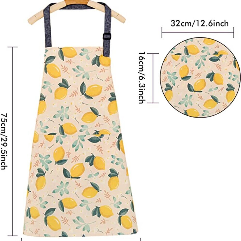 Adjustable Apron with Pockets for Women 2kind, Canvas Chef Kitchen Aprons - Picture 5 of 7